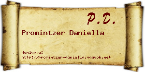 Promintzer Daniella névjegykártya